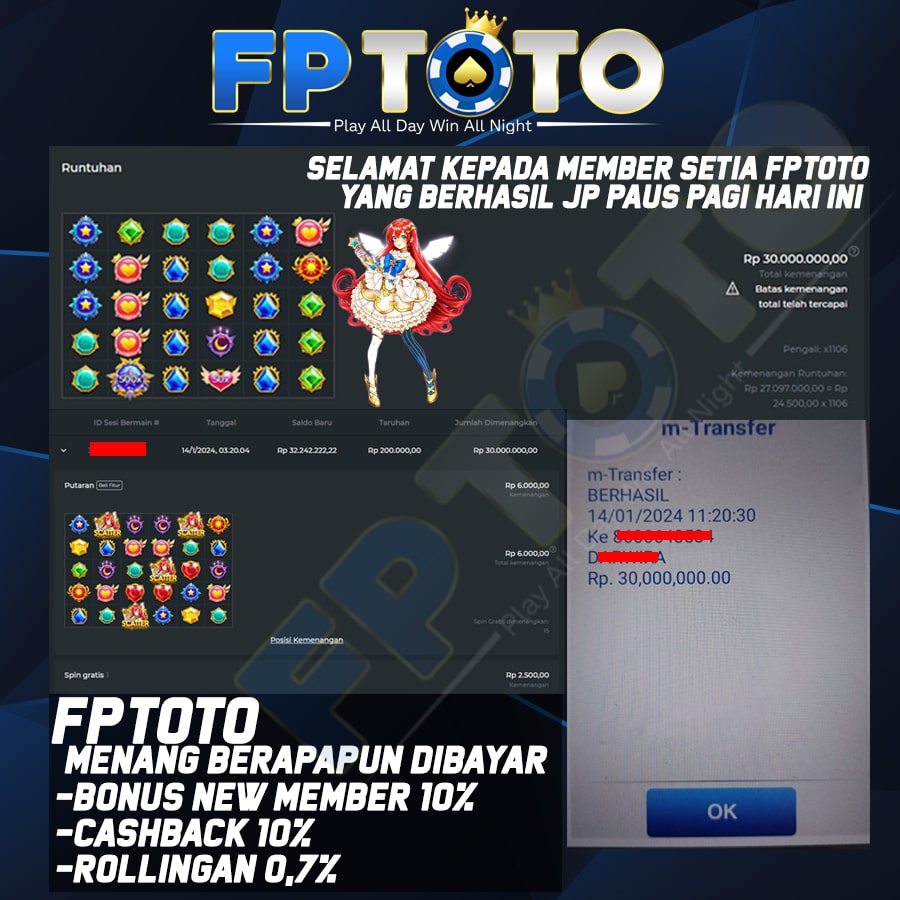 Bukti Pembayaran Kemenangan Togel: FPTOTO JP BERAPAPUN DIBAYAR